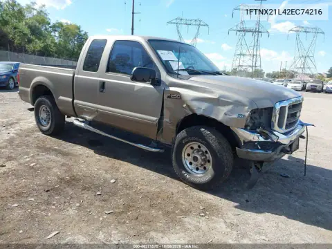 1FTNX21L42EC74216 — 2002 Ford F250, Передняя часть, фото до ремонта