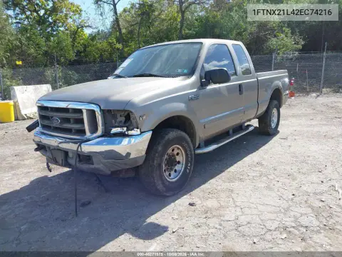2002 Ford F-250 Lariat/Xl/Xlt VIN 1FTNX21L42EC74216 фото 2
