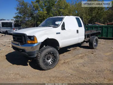2003 Ford F-250 Lariat/Xl/Xlt VIN 1FTNX21L43EA73353 фото 3