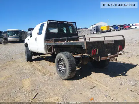 2003 Ford F-250 Lariat/Xl/Xlt VIN 1FTNX21L43EA73353 фото 4