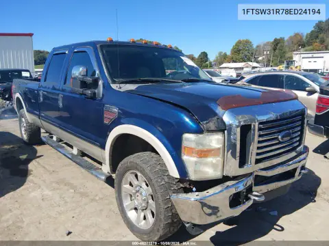 1FTSW31R78ED24194 — 2008 Ford F350, Передняя часть, фото до ремонта