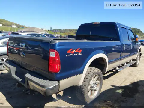 2008 Ford F-350 Fx4/Harley-Davidson/King Ranch/Lariat/Xl/Xlt VIN 1FTSW31R78ED24194 фото 5