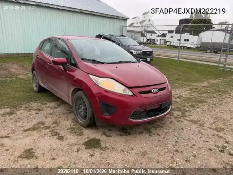 2013 Ford Fiesta Se VIN 3FADP4EJXDM222219 фото 1