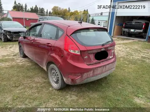 2013 Ford Fiesta Se VIN 3FADP4EJXDM222219 фото 3
