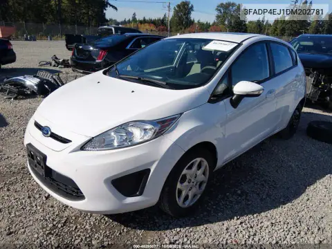 2013 Ford Fiesta Se VIN 3FADP4EJ1DM202781 фото 3
