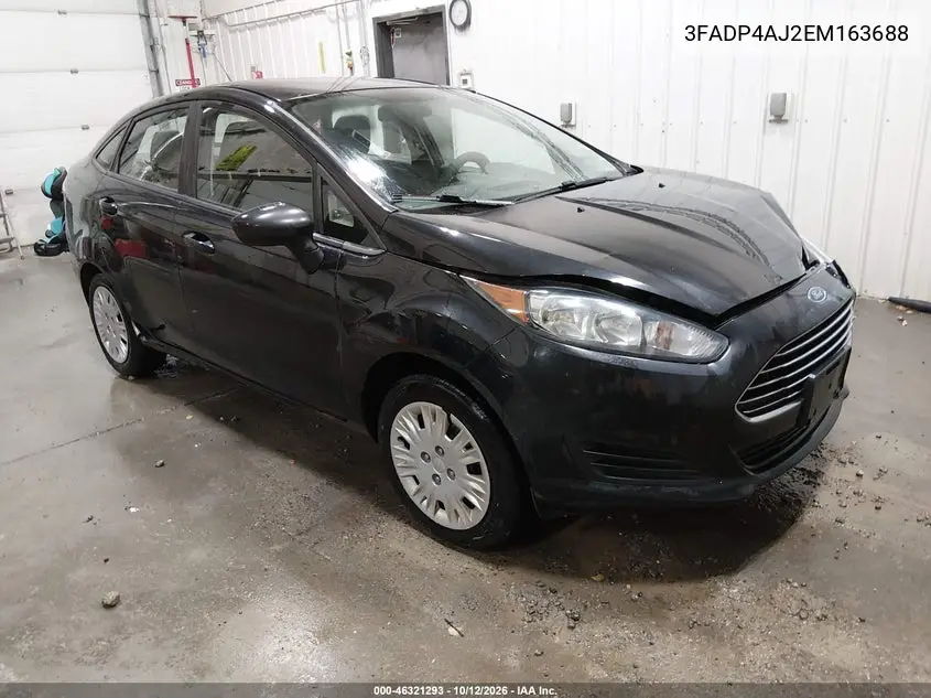 2014 Ford Fiesta S VIN 3FADP4AJ2EM163688 фото 2