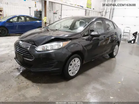 2014 Ford Fiesta S VIN 3FADP4AJ2EM163688 фото 3