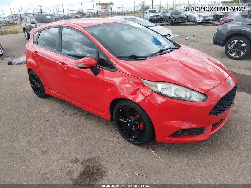 3FADP4GX4FM179422 — 2015 Ford Fiesta, фото 2 с аукциона IAAI, Передняя часть