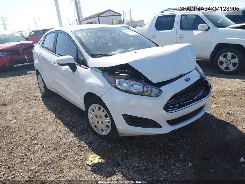 3FADP4AJ4KM128906 — 2019 Ford Fiesta, фото 2 с аукциона IAAI, Передняя часть