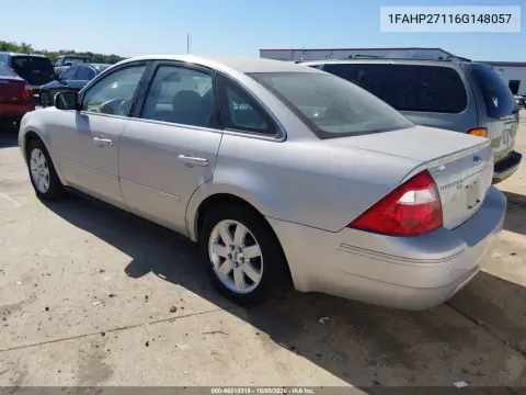 2006 Ford Five Hundred Sel VIN 1FAHP27116G148057 фото 4