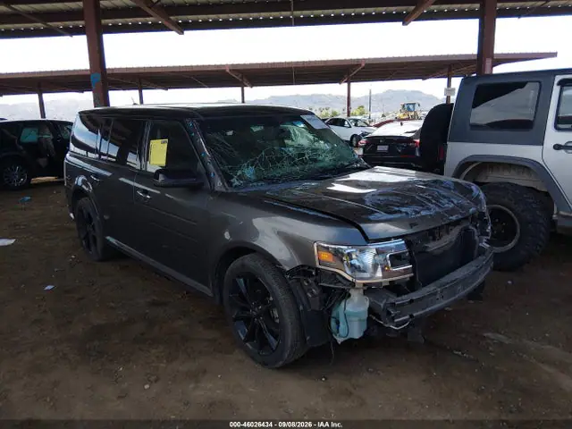 2FMGK5C87KBA19259 — 2019 Ford FLEX SEL, Передняя часть (Front End), фото до ремонта