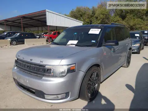 2FMGK5C88DBD32890 — 2013 Ford FLEX, фото 2 с аукциона IAAI, Естественный износ