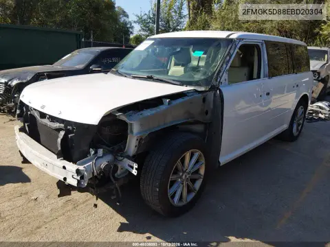 2014 Ford Flex Limited VIN 2FMGK5D88EBD20304 фото 3