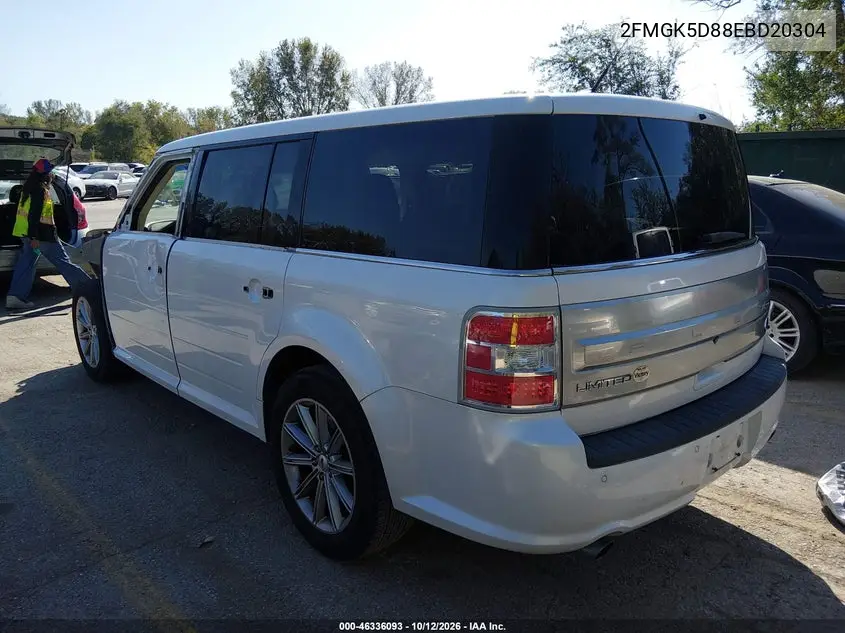 2014 Ford Flex Limited VIN 2FMGK5D88EBD20304 фото 4