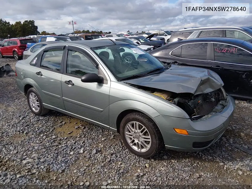 2005 Ford Focus Zx4 VIN 1FAFP34NX5W278640 фото 2