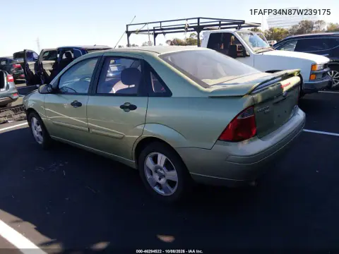 2007 Ford Focus S/Se/Ses VIN 1FAFP34N87W239175 фото 4