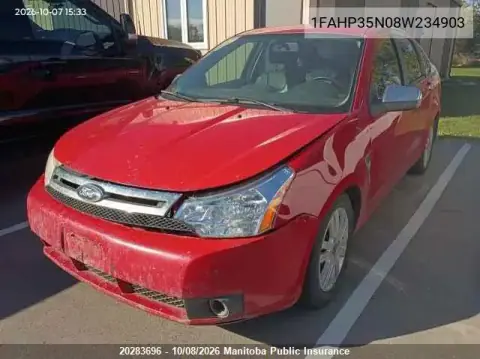 2008 Ford Focus Ses VIN 1FAHP35N08W234903 фото 2