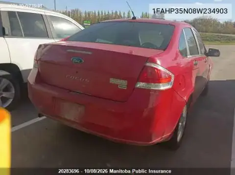 2008 Ford Focus Ses VIN 1FAHP35N08W234903 фото 4