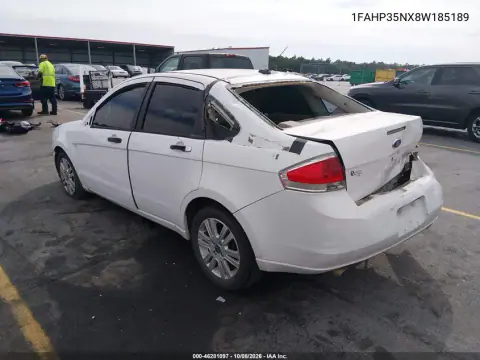 2008 Ford Focus Se/Ses VIN 1FAHP35NX8W185189 фото 3
