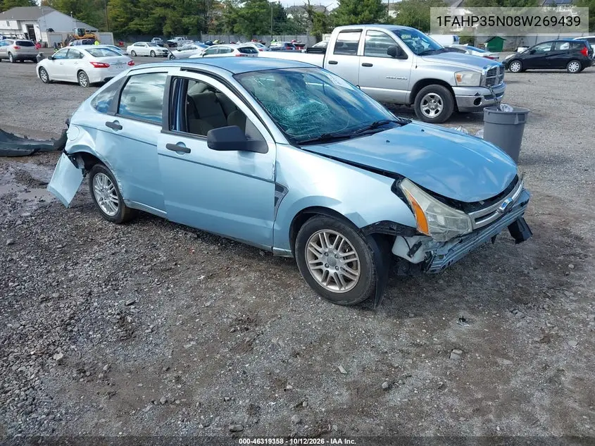 2008 Ford Focus Se/Ses VIN 1FAHP35N08W269439 фото 1