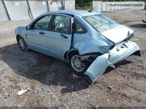 2008 Ford Focus Se/Ses VIN 1FAHP35N08W269439 фото 3