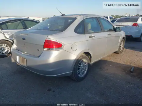 2009 Ford Focus Se VIN 1FAHP35N59W143644 фото 5