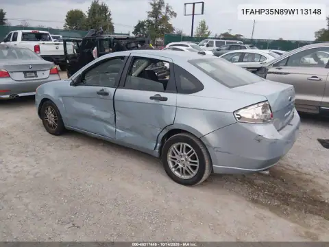1FAHP35N89W113148 — 2009 Ford Focus, фото 3 с аукциона IAAI, Левый бок