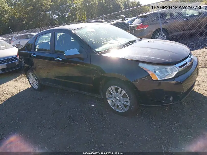 2010 Ford Focus Sel VIN 1FAHP3HN4AW297780 фото 1