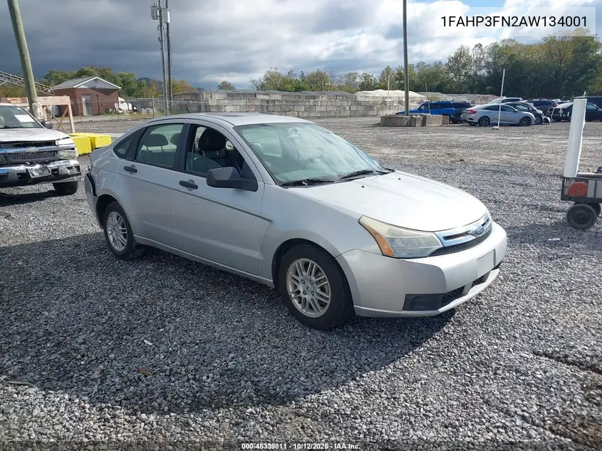 2010 Ford Focus Se VIN 1FAHP3FN2AW134001 фото 2