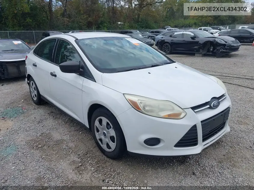 2012 Ford Focus S VIN 1FAHP3E2XCL434302 фото 2