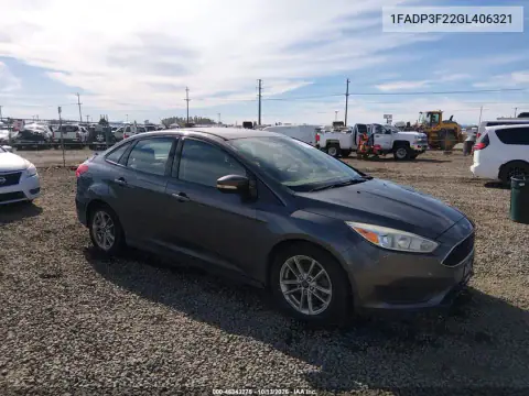 1FADP3F22GL406321 — 2016 Ford Focus, Сзади слева, фото до ремонта