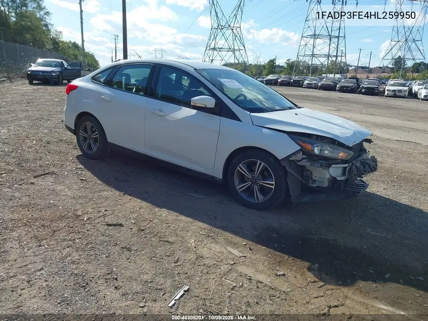 2017 Ford Focus Se VIN 1FADP3FE4HL259950 фото 1