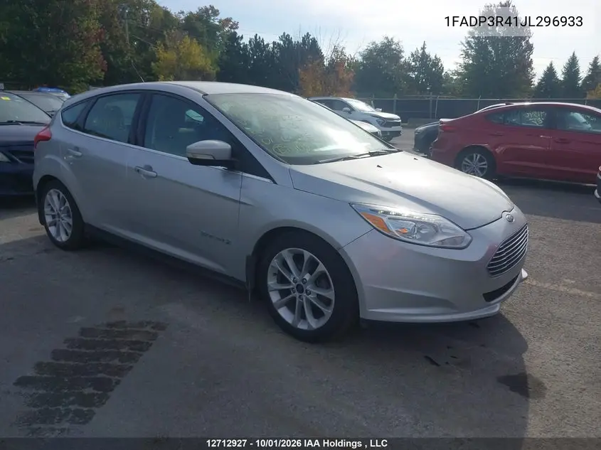 2018 Ford Focus VIN 1FADP3R41JL296933 фото 1