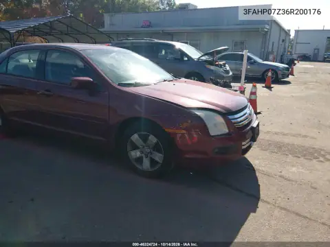 3FAHP07Z36R200176 — 2006 Ford Fusion, Задняя часть, фото до ремонта