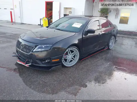 2011 Ford Fusion Sport VIN 3FAHP0KC6BR137538 фото 3