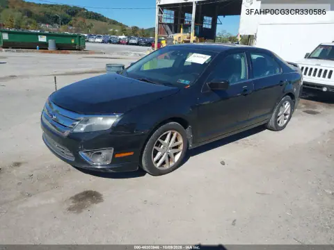 2012 Ford Fusion Sel VIN 3FAHP0CG3CR330586 фото 3