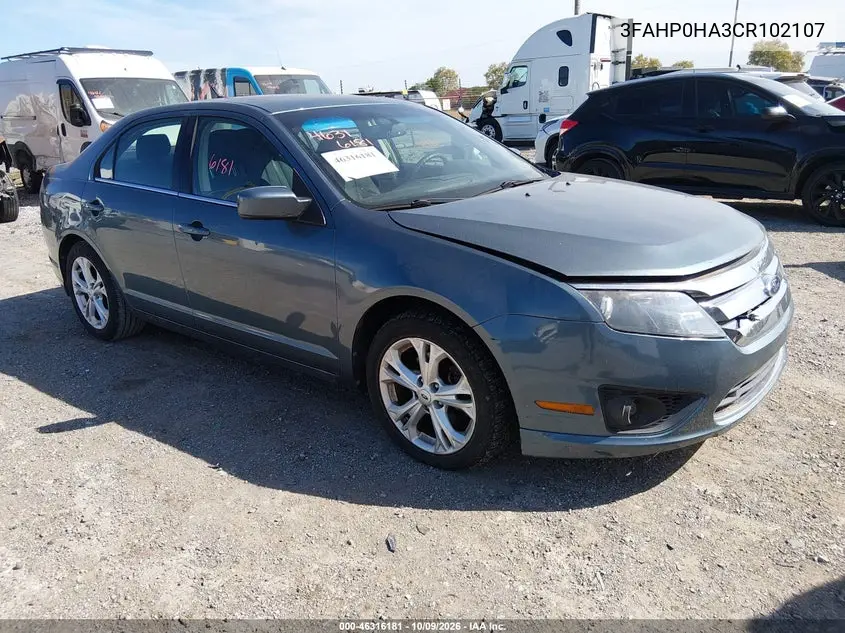 2012 Ford Fusion Se VIN 3FAHP0HA3CR102107 фото 2