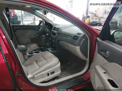 2012 Ford Fusion Sel VIN 3FAHP0JGXCR265674 фото 6