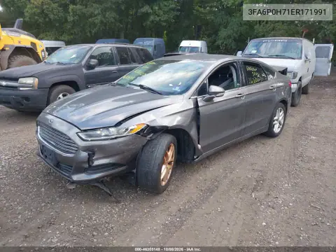 2014 Ford Fusion Se VIN 3FA6P0H71ER171991 фото 2