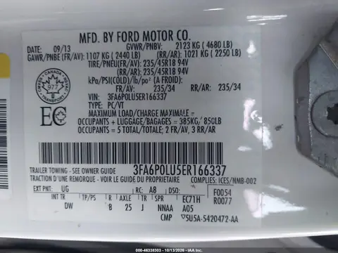 2014 Ford Fusion Hybrid Se VIN 3FA6P0LU5ER166337 фото 10