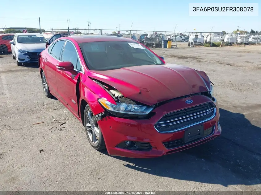 3FA6P0SU2FR308078 — 2015 Ford Fusion, фото 2 с аукциона IAAI, Задняя часть