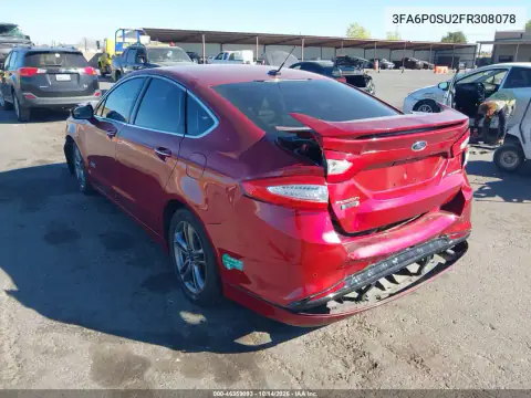 3FA6P0SU2FR308078 — 2015 Ford Fusion, фото 4 с аукциона IAAI, Задняя часть