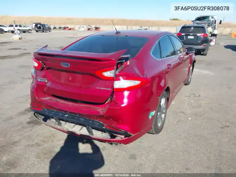 3FA6P0SU2FR308078 — 2015 Ford Fusion, фото 5 с аукциона IAAI, Задняя часть
