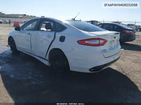 2016 Ford Fusion Se VIN 3FA6P0H94GR232058 фото 4