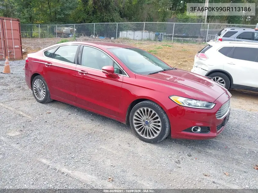 2016 Ford Fusion Titanium VIN 3FA6P0K99GR113186 фото 2