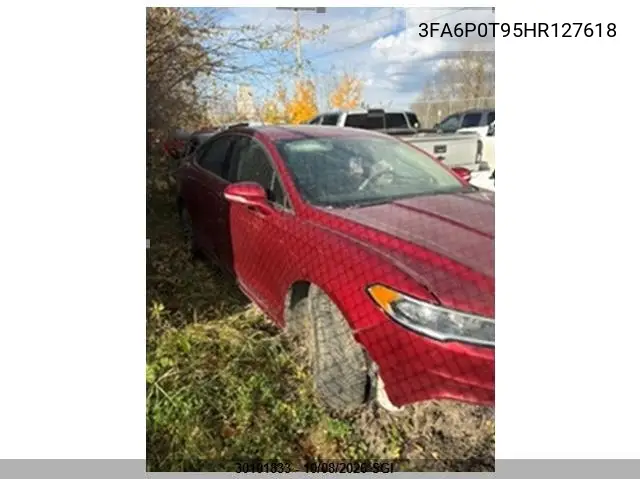 2017 Ford Fusion Se VIN 3FA6P0T95HR127618 фото 1