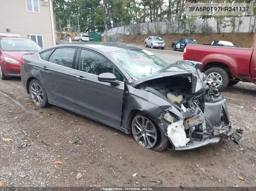2017 Ford Fusion Se VIN 3FA6P0T97HR341137 фото 1