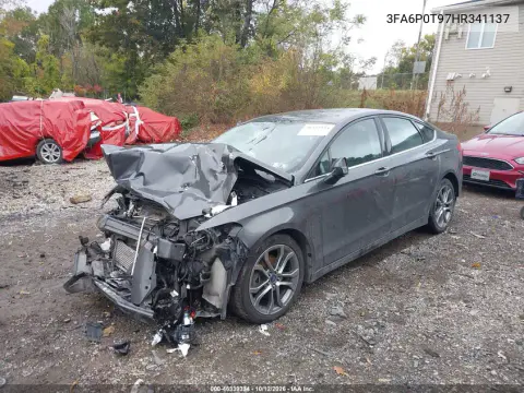 2017 Ford Fusion Se VIN 3FA6P0T97HR341137 фото 2