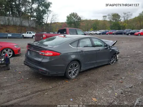 2017 Ford Fusion Se VIN 3FA6P0T97HR341137 фото 4