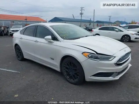 3FA6P0PU4JR130143 — 2018 Ford Fusion, Передняя часть, фото до ремонта